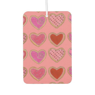 Désodorisant Pour Voiture Saint-Valentin Rose Coeur dépoli Coeur Coeur Sucre