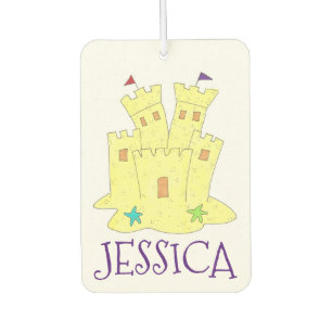 Désodorisant Pour Voiture Sandcastle d'été personnalisé Sand Castle Beach