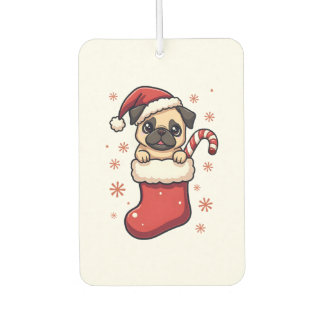 Désodorisant Pour Voiture Santa Pug Delight