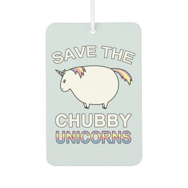 Désodorisant Pour Voiture Save The Chubby Unicorns (Devant)