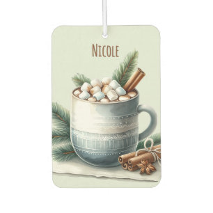 Désodorisant Pour Voiture Scène de guimauve au cacao hivernal cosy