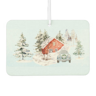 Désodorisant Pour Voiture Scène de la Voiture Rouge Cabine Vintage