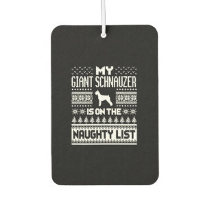 Désodorisant Pour Voiture schnauzer géant sur la coquine liste chien hideux 