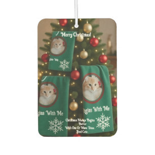 Désodorisant Pour Voiture Serviettes de chats dans l'arbre de Noël, photo, h