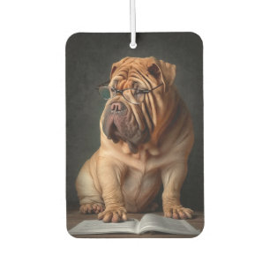 Désodorisant Pour Voiture Shar Pei Intelligent Chien avec Création de Livre