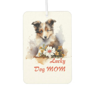 Désodorisant Pour Voiture Shetland Sheepdog Chiot Pet Aquarelle