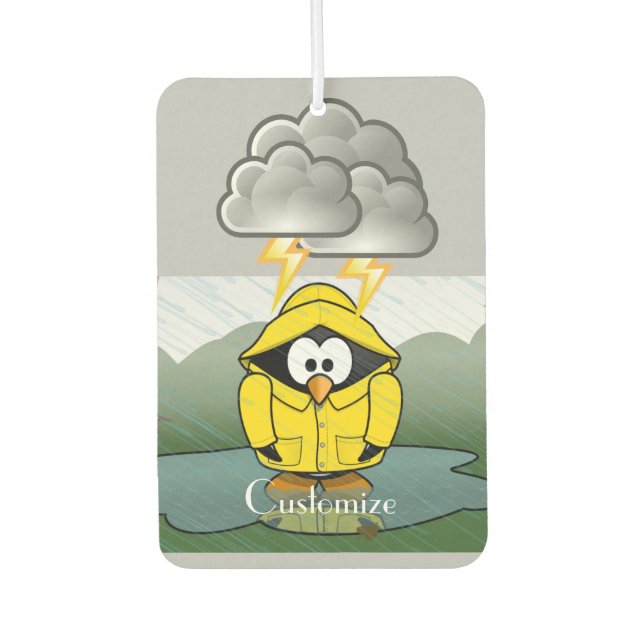 Désodorisant Pour Voiture Shivering Rainy Day Penguin Thunder_Cove (Devant)