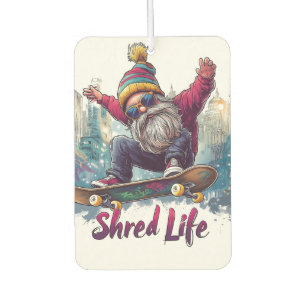 Désodorisant Pour Voiture Shred Life - Cool Skateboard Gnome
