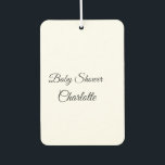 Désodorisant Pour Voiture SIMPLE MINIMAL.CUTIE ADD NAME BABY baby shower Thr<br><div class="desc">Design</div>