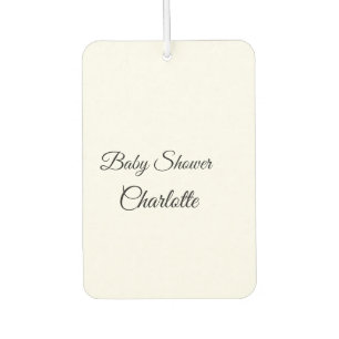 Désodorisant Pour Voiture SIMPLE MINIMAL.CUTIE ADD NAME BABY baby shower Thr