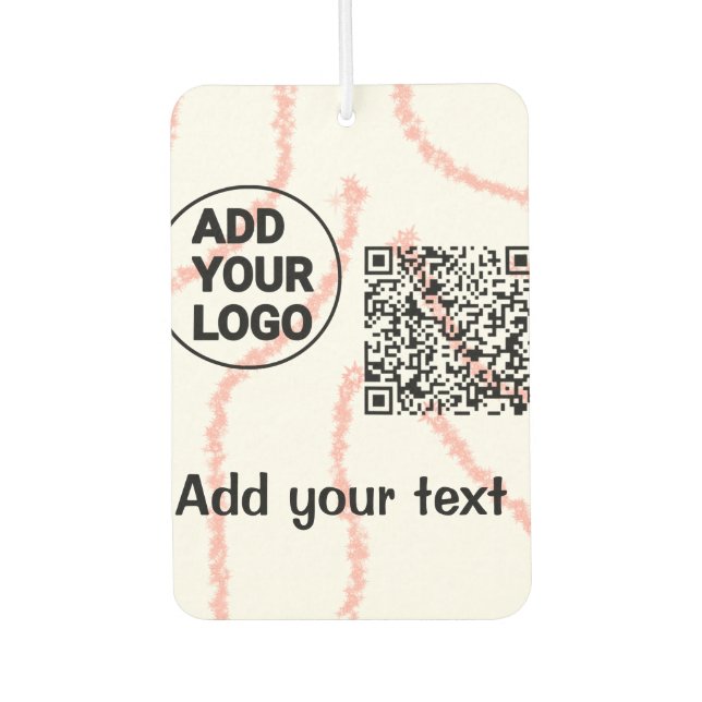 Désodorisant Pour Voiture Simple minimum q r code ajouter le logo code d'ana (Devant)