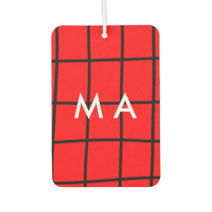 Désodorisant Pour Voiture Simple monogramme ajouter votre nom lettre man min