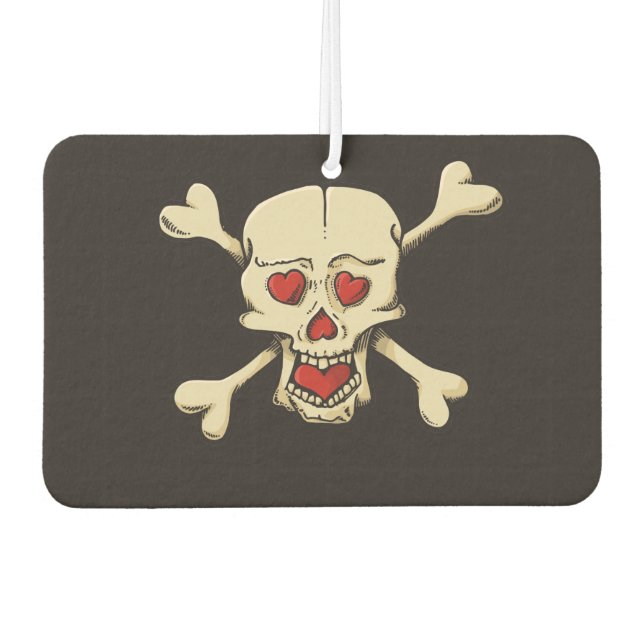Désodorisant Pour Voiture Skull with Hearts (Devant)