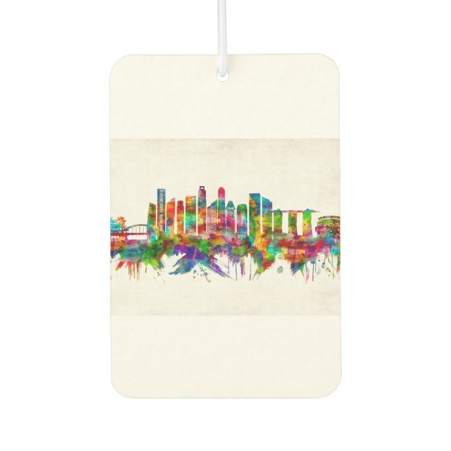 Désodorisant Pour Voiture Skyline de Singapour (Devant)
