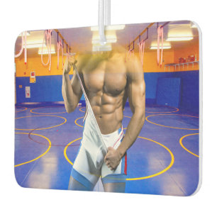 Désodorisant Pour Voiture SlipperyJoe homme musclé renflement abdos salle de