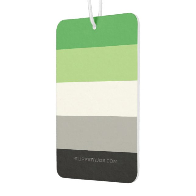 Désodorisant Pour Voiture SlipperyJoe's Aromantic Pride Drapeau gay cadeaux  (Gauche)