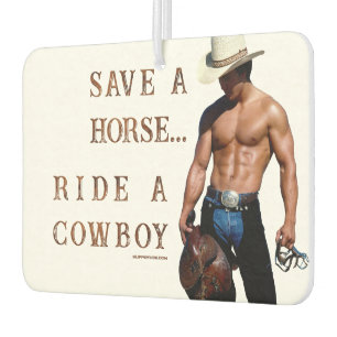 Désodorisant Pour Voiture SlipperyJoe's sauve cheval monter chapeau de cowbo