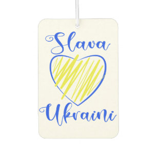 Désodorisant Pour Voiture Slogan Slava La gloire ukrainienne au coeur de l'U