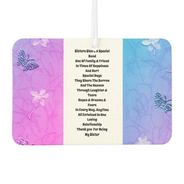 Désodorisant Pour Voiture Soeur Embellisée (Devant)