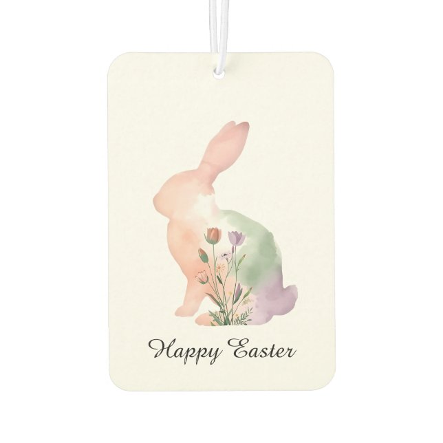 Désodorisant Pour Voiture Soft Watercolour Easter Bunny  (Dos)