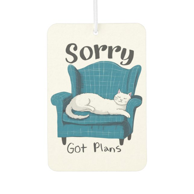 Désodorisant Pour Voiture Sorry Got Plans Funny Cat Lover Gift  (Devant)