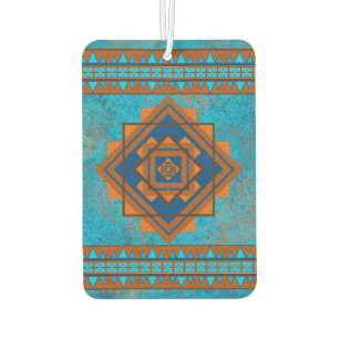 Désodorisant Pour Voiture Southwest Mountain Peak Turquoise Design géométriq