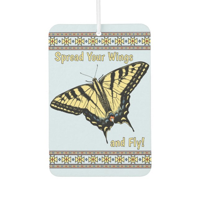 Désodorisant Pour Voiture Southwestern Yellow Swallowtail Butterfly Custom (Devant)