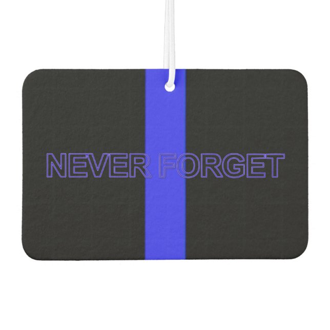 Désodorisant Pour Voiture Soutien de la police Ligne Bleue Mince (Devant)