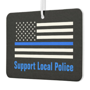 Désodorisant Pour Voiture Soutien Police locale Ligne Bleue Mince