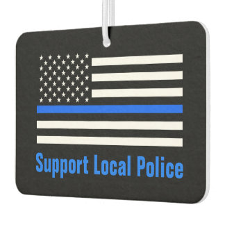 Désodorisant Pour Voiture Soutien Police locale Ligne Bleue Mince