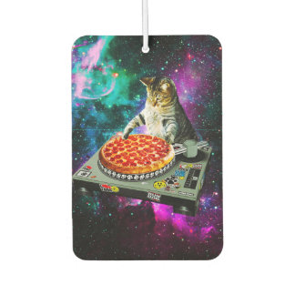 Désodorisant Pour Voiture Space dj chat pizza