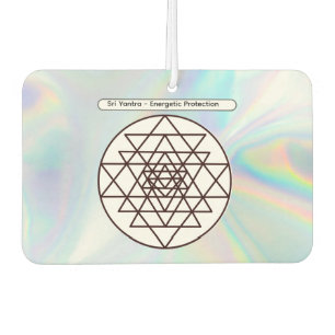 Désodorisant Pour Voiture Sri Yantra – Talisman de Protection Personnalisabl