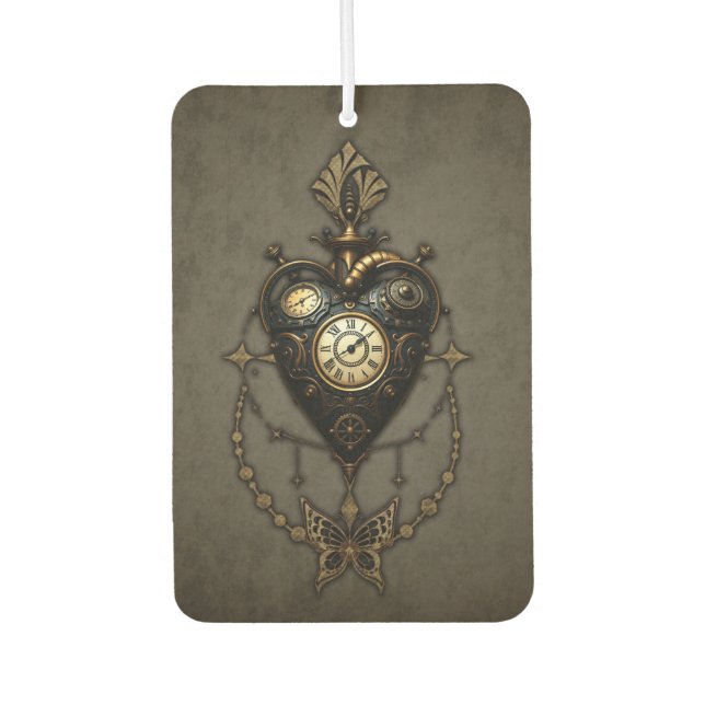 Désodorisant Pour Voiture Steampunk heart,  (Devant)