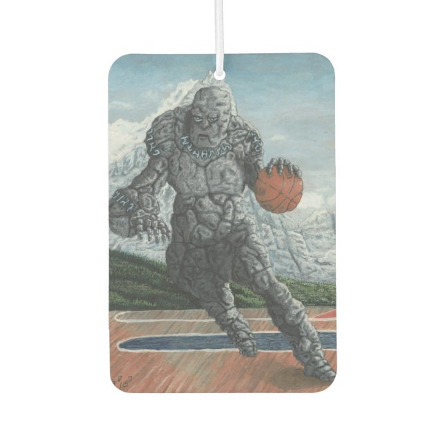Désodorisant Pour Voiture Stone Golem Jouer Basketball Air Freshener (Devant)