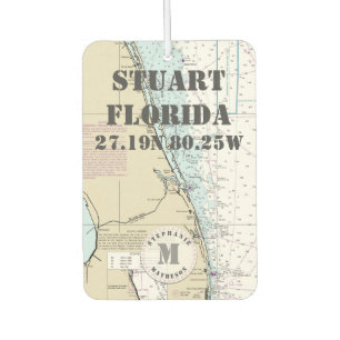 Désodorisant Pour Voiture Stuart Martin Florida Monogramme de graphique mari