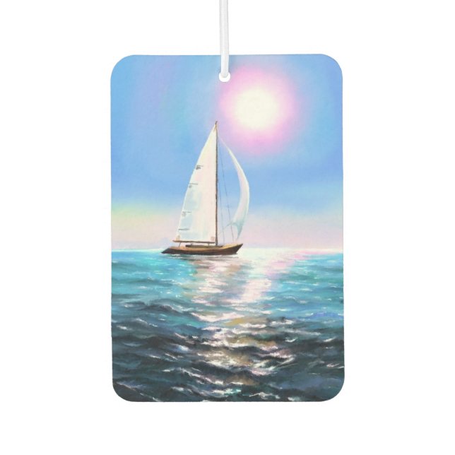 Désodorisant Pour Voiture Sunrise Sailboat Air Freshener (Devant)