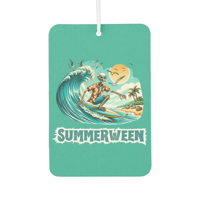 Désodorisant Pour Voiture Surf Skeleton Summerween Beach Vibes (Devant)