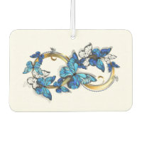 Symbole infini de papillons Morpho bleus