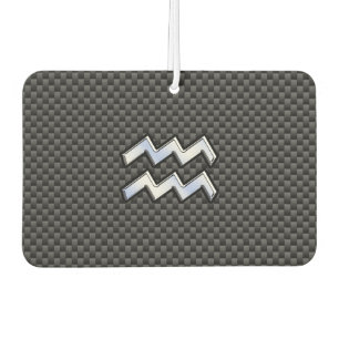 Désodorisant Pour Voiture Symbole Zodiaque Aquarius Décor en fibre de carbon