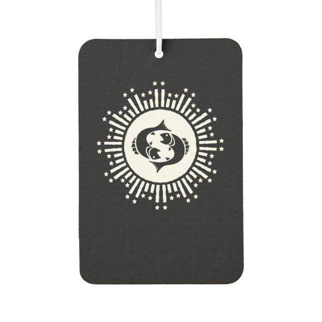 Désodorisant Pour Voiture Symbole zodiaque avec Starburst céleste (Devant)