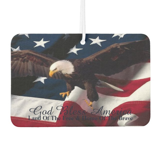Désodorisant Pour Voiture Symboles américains de la liberté Air Freshener" (Devant)