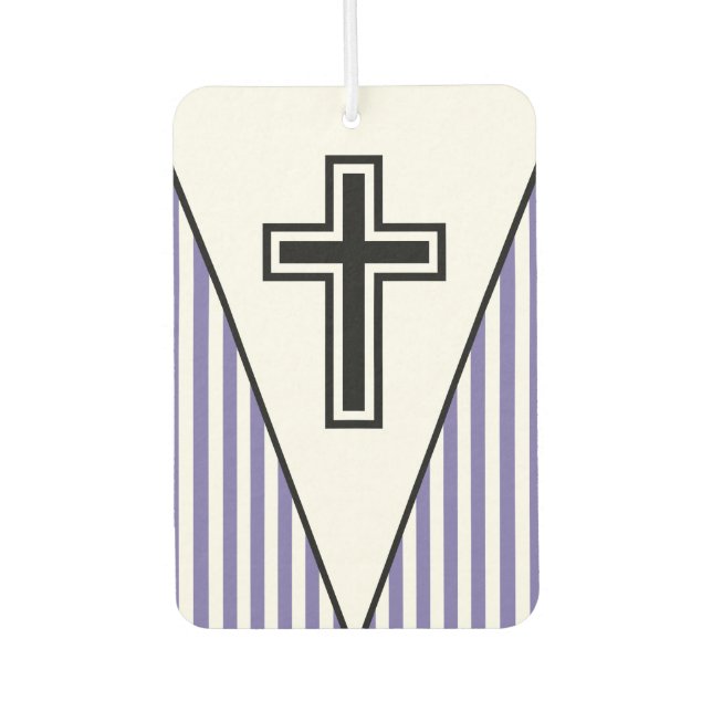 Désodorisant Pour Voiture Symboles simples - CROIX CHRÉTIENNE + vos idées (Devant)