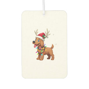 Désodorisant Pour Voiture T-shirt avec lumières de Noël pour chien Terrier I