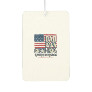 Désodorisant Pour Voiture T-shirt de famille vintage patriotique Papa Grand-