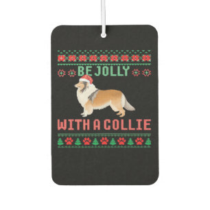 Désodorisant Pour Voiture T-shirt de Noël moche de chien Soyez joyeux avec u