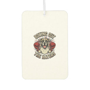 Désodorisant Pour Voiture T-Shirt Drôle Boxer Chien Boxant les Jaloux Desi