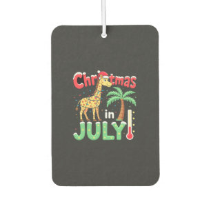 Désodorisant Pour Voiture T-shirt drôle de Noël en juillet Santa Giraffe Pal