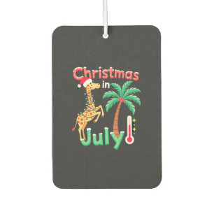 Désodorisant Pour Voiture T-shirt drôle de Noël en juillet Santa Giraffe Pal