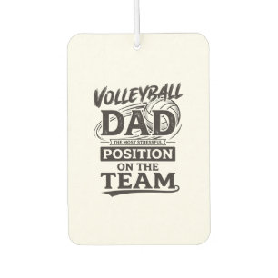Désodorisant Pour Voiture T-shirt drôle de papa de volley-ball vintage équip