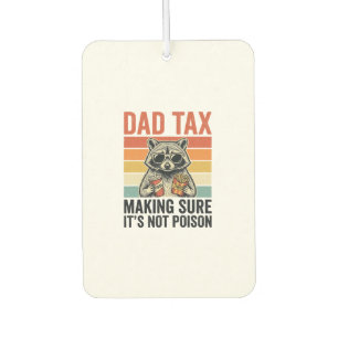 Désodorisant Pour Voiture T-shirt drôle vintage Papa Tax Raccoon Design_1